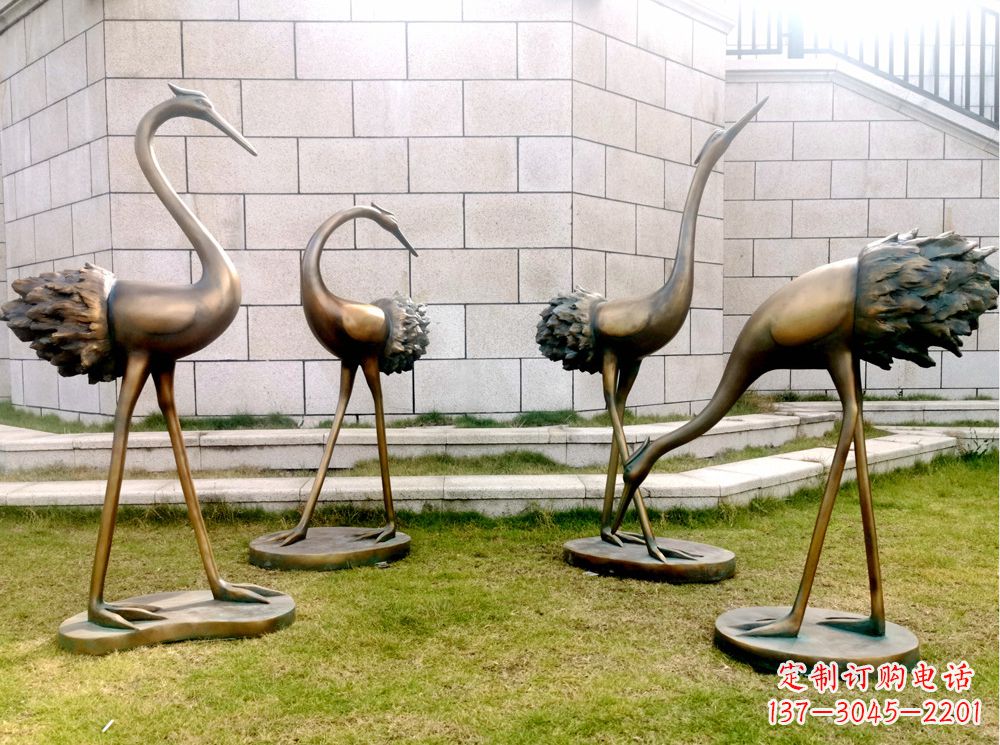 辽阳玻璃钢仿铜仙鹤雕塑以自然之美为灵感