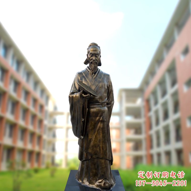 辽阳祖冲之雕像——传承校园历史的象征