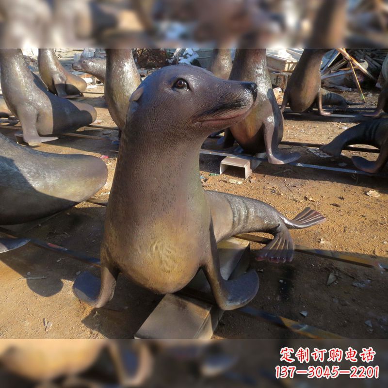 辽阳玻璃钢海豹雕塑——精美的艺术品