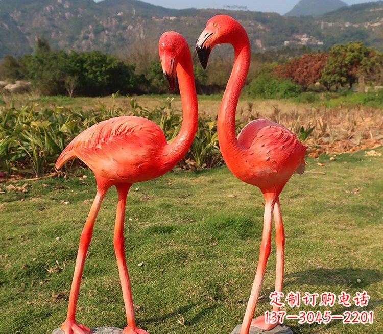 辽阳玻璃钢仿真火烈鸟雕塑极致精细的艺术品