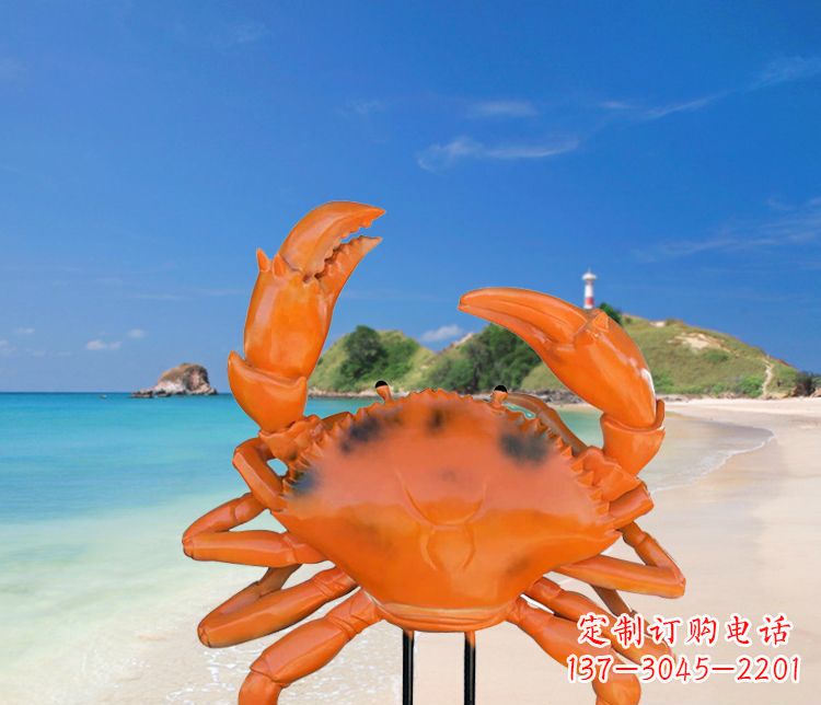 辽阳玻璃钢螃蟹雕塑
