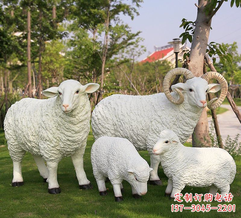 辽阳玻璃钢山羊雕塑仿真艺术的精彩之作