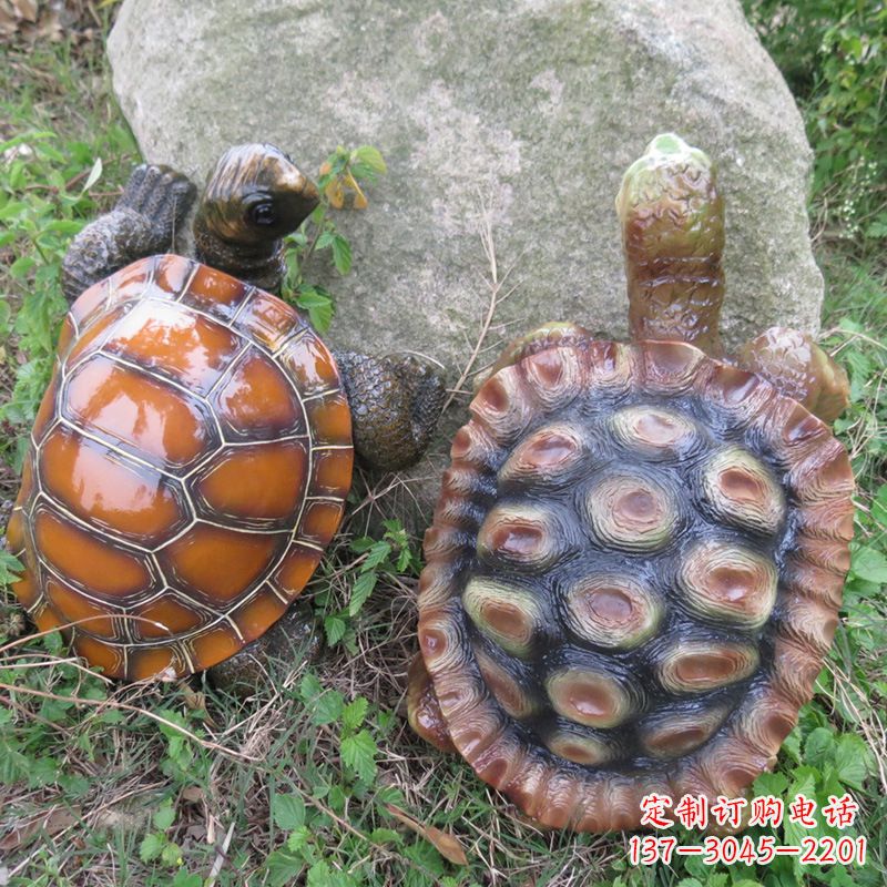 辽阳玻璃钢海龟雕塑精致美观的园林装饰品