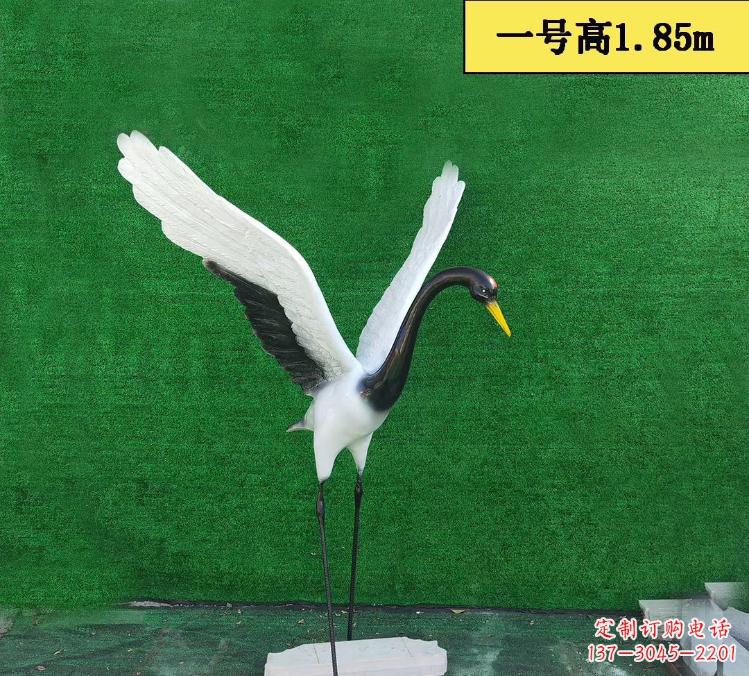 辽阳仙鹤雕塑玻璃钢仿真景观动物雕塑