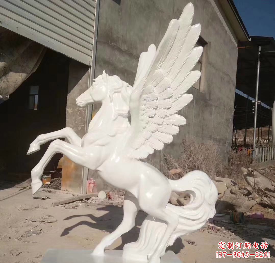 辽阳玻璃钢飞马雕塑 动物雕塑