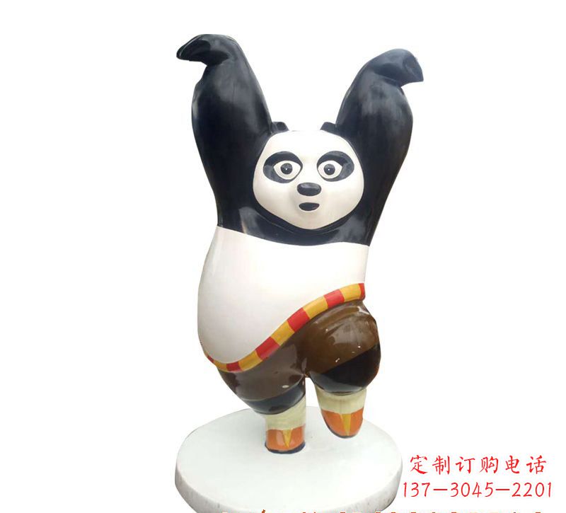 辽阳玻璃钢制熊猫雕塑精致细腻的艺术品