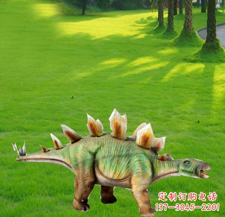 辽阳玻璃钢棘背龙仿真恐龙雕塑