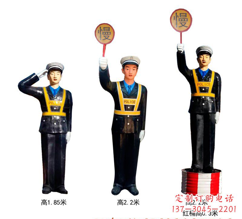 辽阳玻璃钢警察雕塑象征警察的英勇