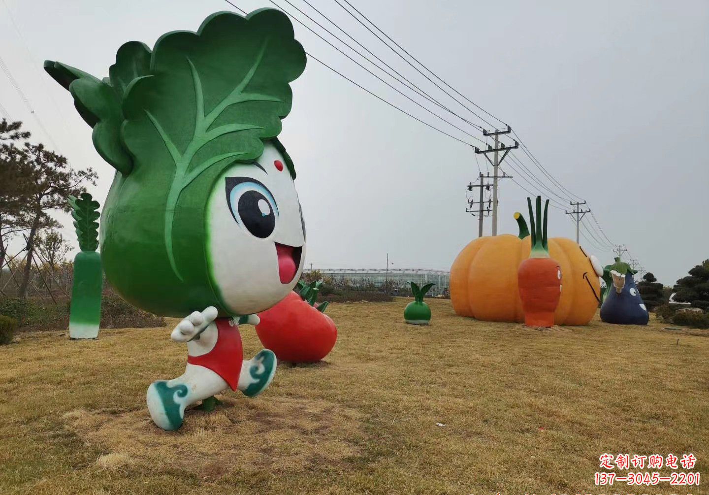 辽阳玻璃钢白菜雕塑精美的艺术品