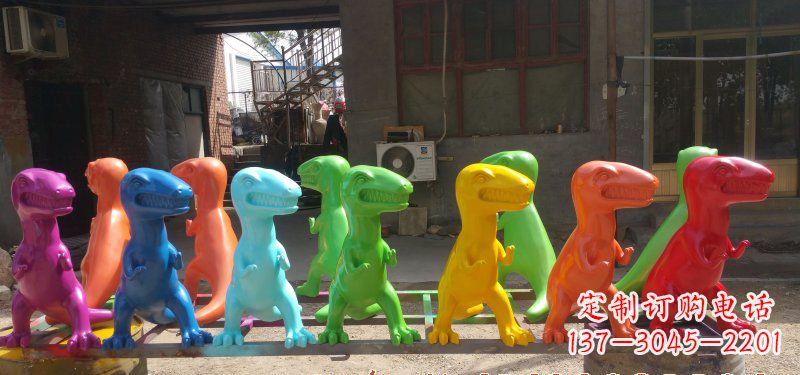 辽阳玻璃钢制作的恐龙雕塑精美而又耐久
