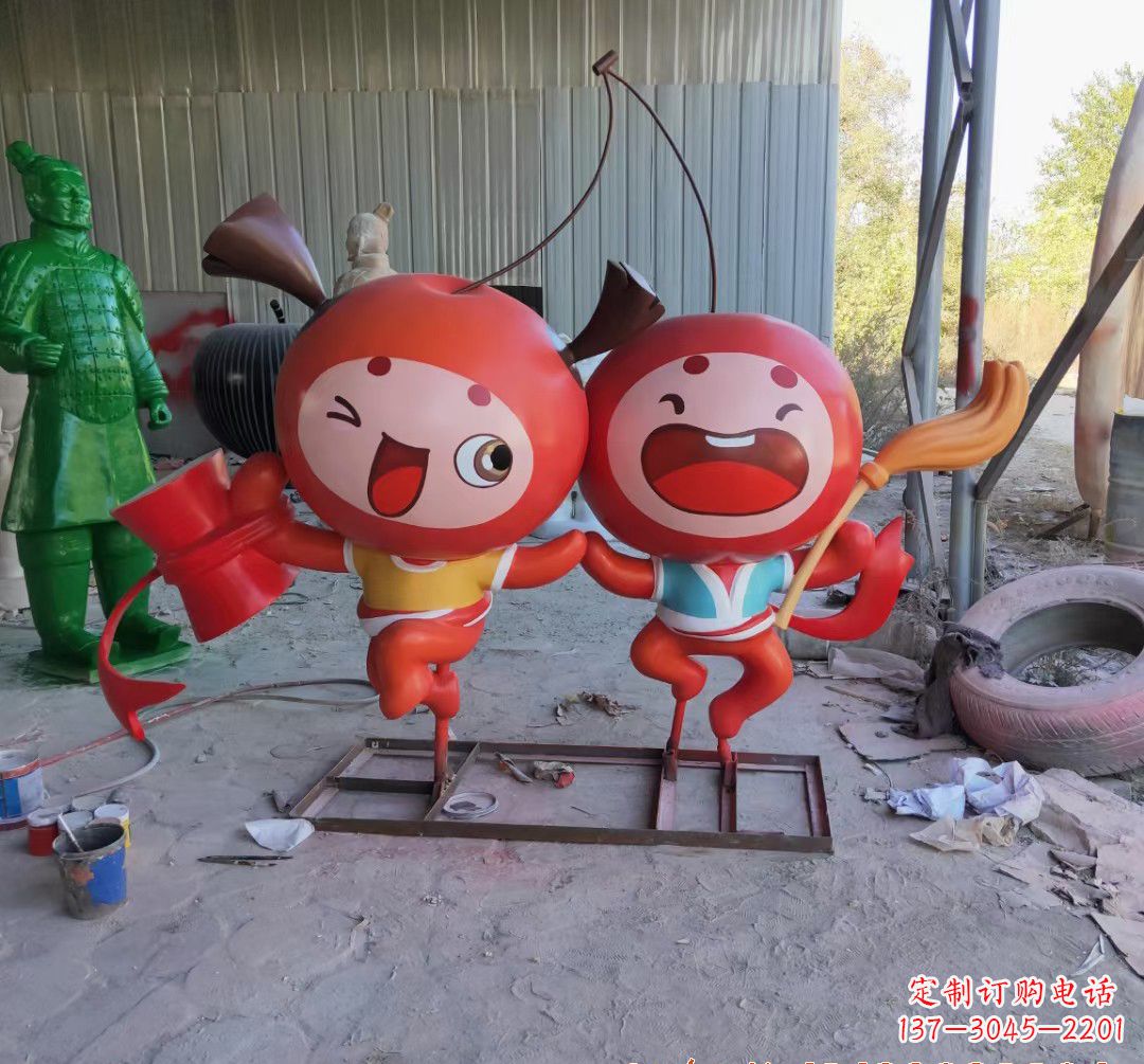辽阳精致的玻璃钢苹果雕塑