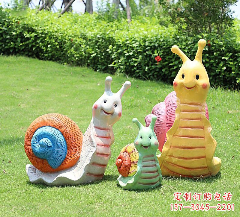 辽阳玻璃钢蜗牛雕塑精美艺术品