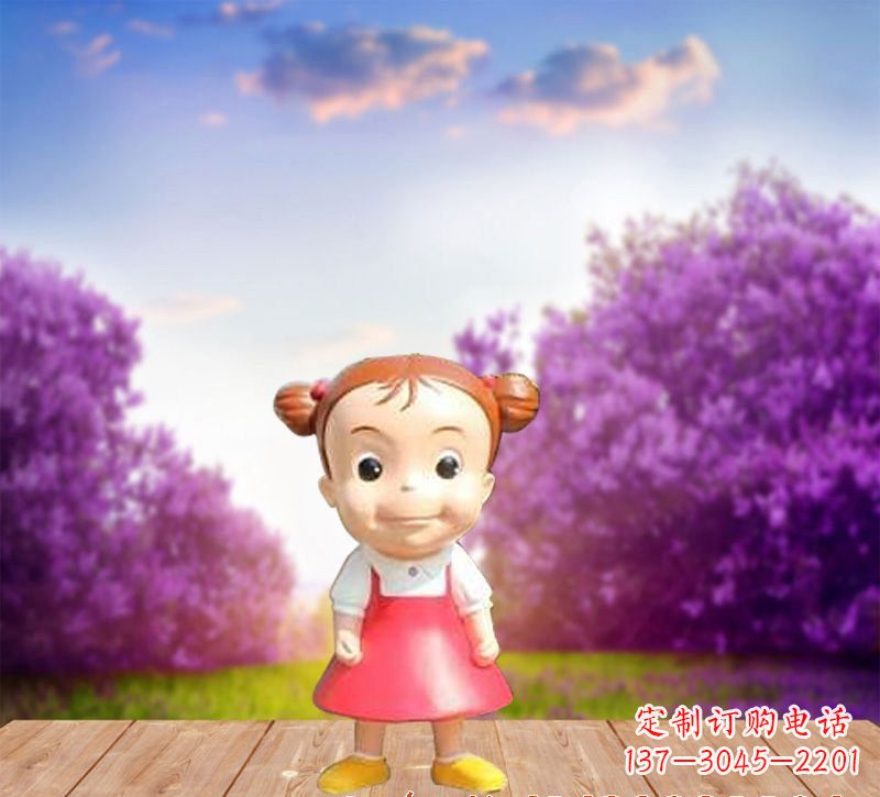 辽阳精美玻璃钢卡通小女孩雕塑