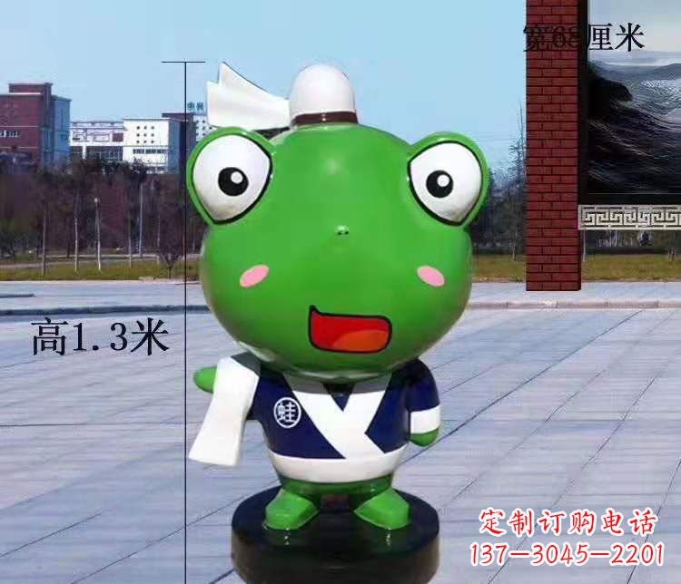 辽阳玻璃钢卡通小青蛙——景观雕塑的新灵感