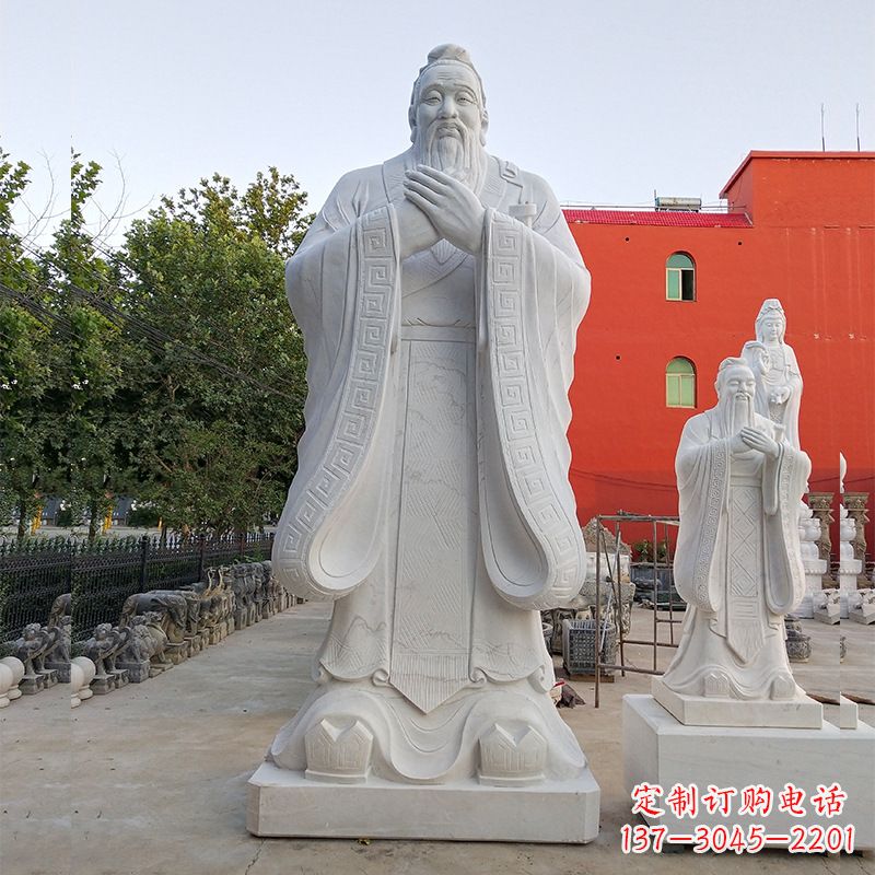 辽阳玻璃钢制作的孔子雕塑