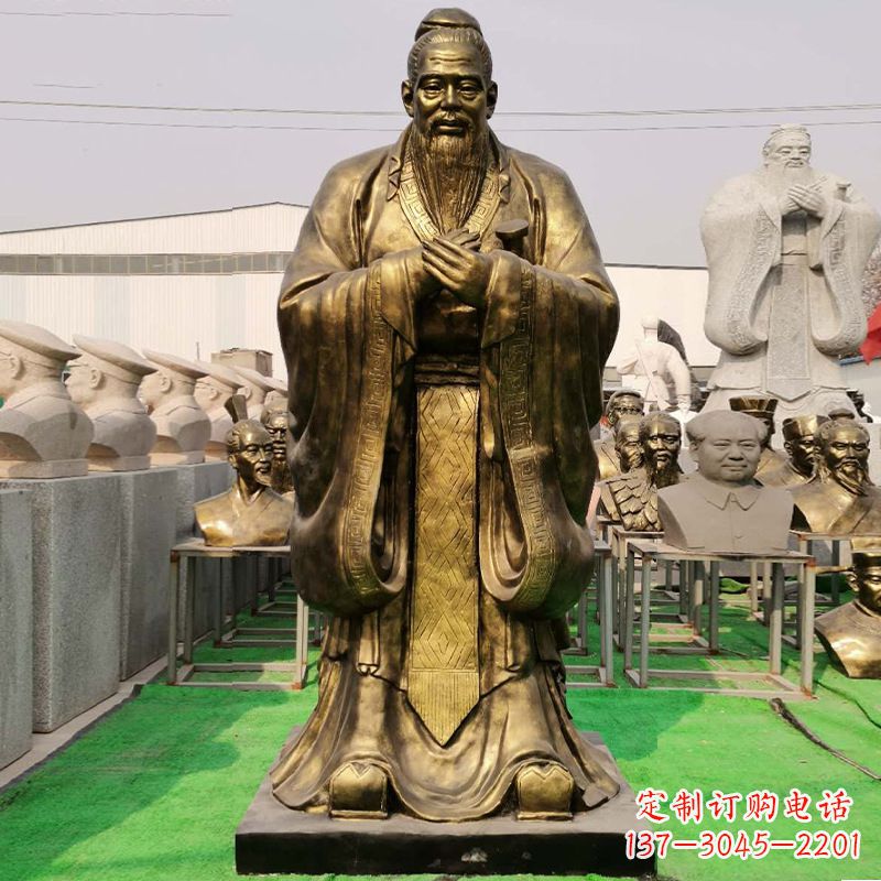 辽阳玻璃钢制孔子雕塑