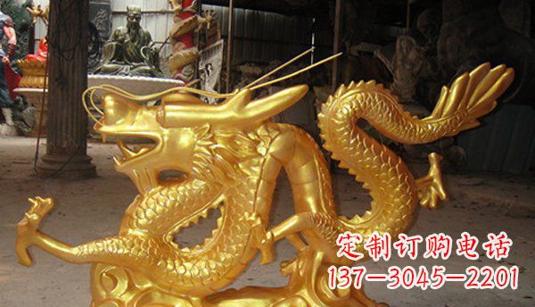 辽阳玻璃钢龙仿铜动物雕塑艺术与美的完美结合