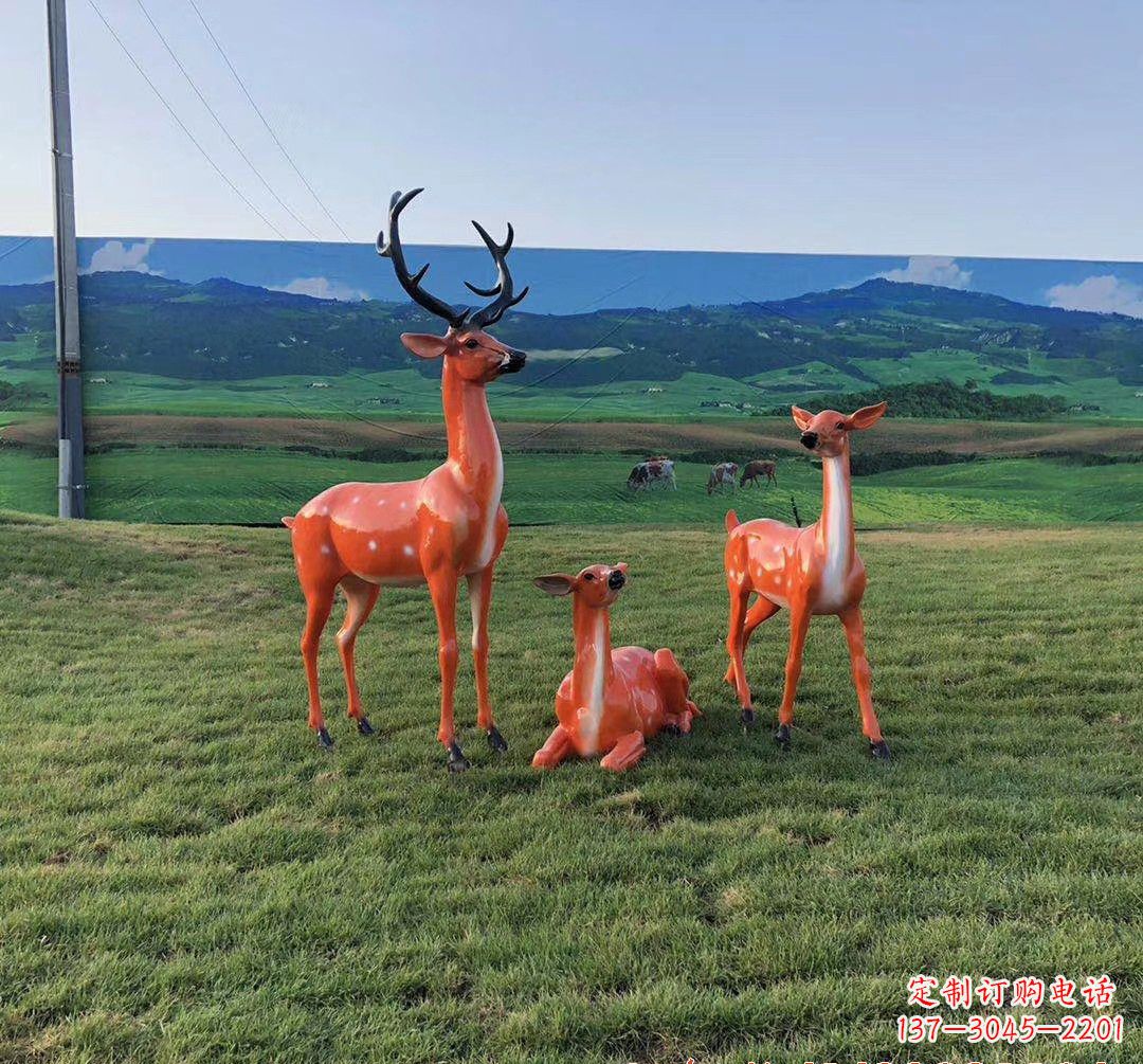 辽阳玻璃钢鹿群一种自然而精美的艺术