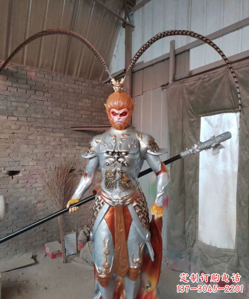 辽阳玻璃钢孙悟空传承古老神话的雕塑