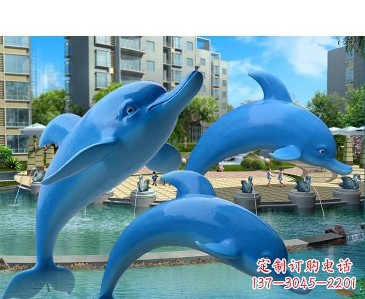 辽阳玻璃钢海豚雕塑灵动而美丽
