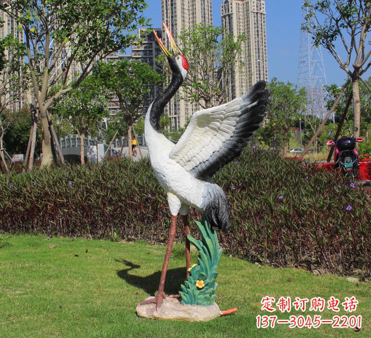 辽阳玻璃钢仙鹤雕塑