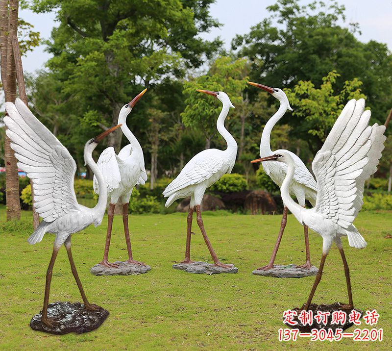 辽阳玻璃钢仙鹤雕塑图片