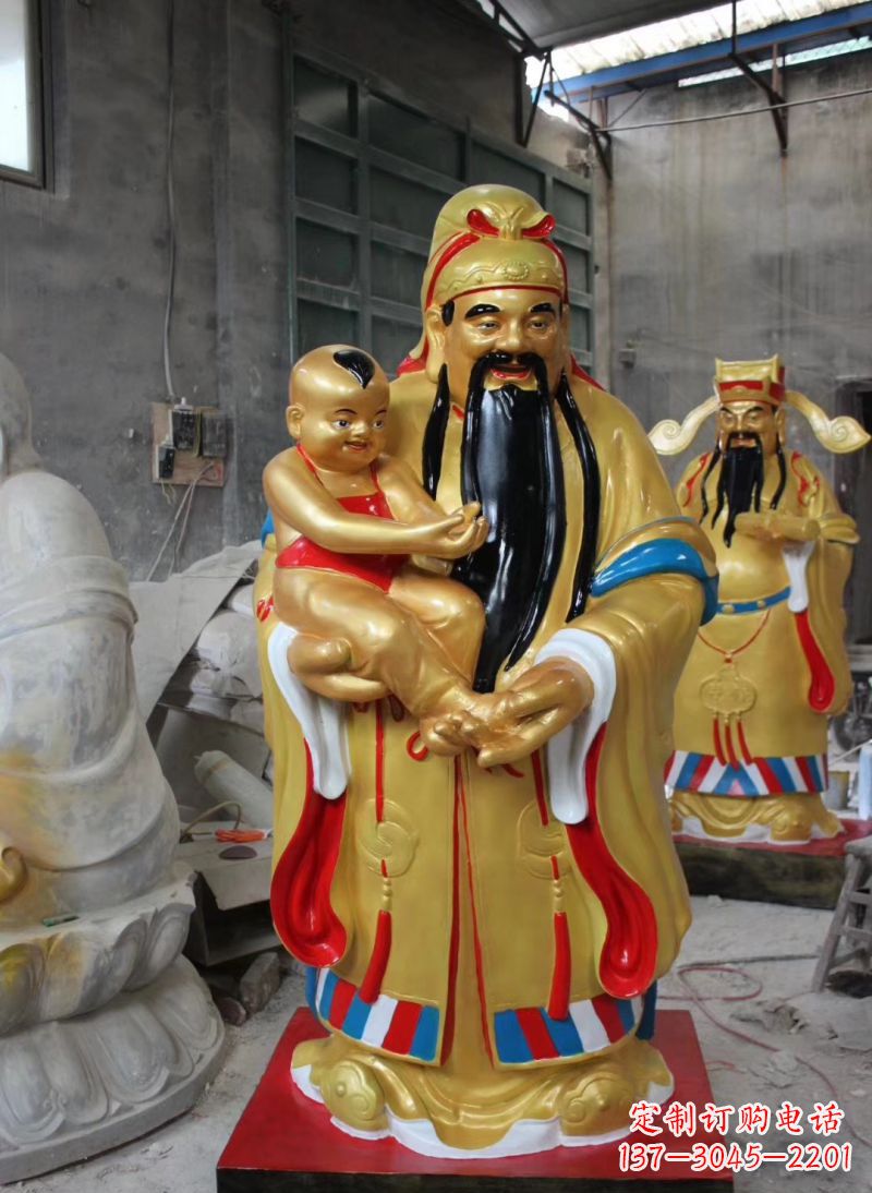 辽阳福禄寿神像雕塑给予宗教庙宇灵性的祝福