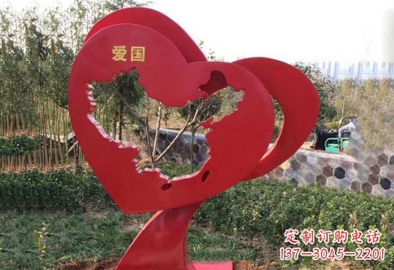 辽阳不锈钢爱国镂空中国地图雕塑