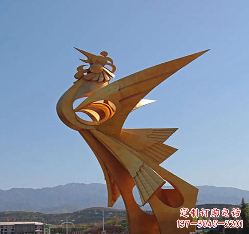 辽阳不锈钢翱翔凤凰雕塑
