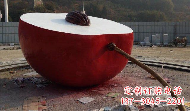 辽阳精美不锈钢苹果雕塑