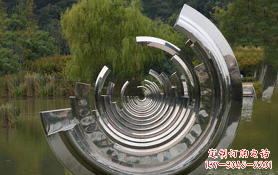 辽阳不锈钢半圆字母景观雕塑——美化环境的艺术