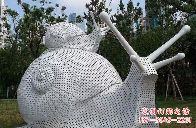 辽阳不锈钢编织抽象蜗牛雕塑