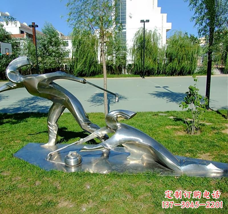 辽阳不锈钢冰壶雕塑