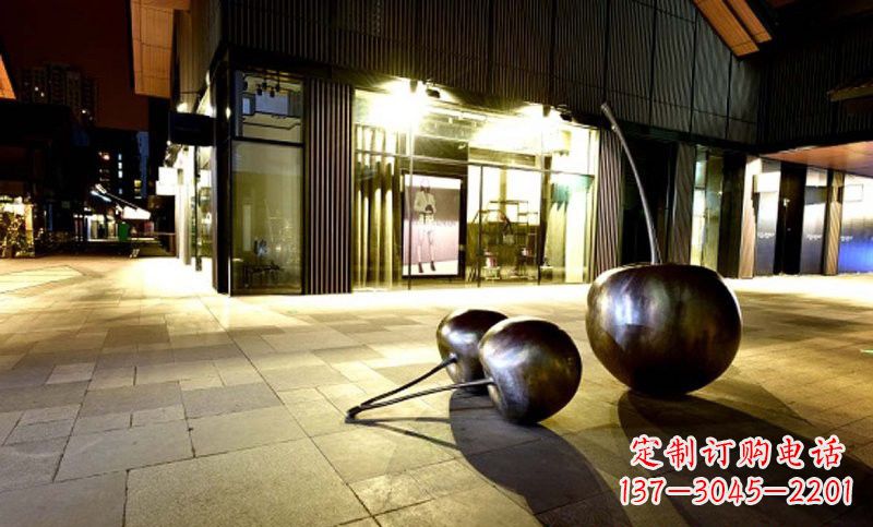 辽阳不锈钢樱桃雕塑