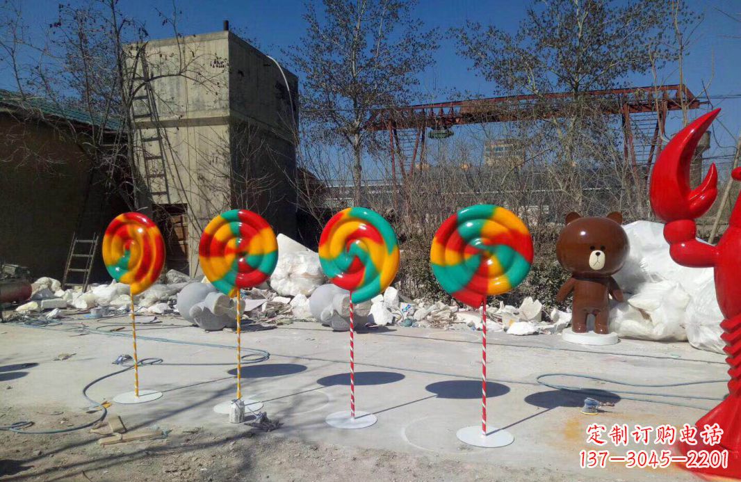 辽阳不锈钢棒棒糖景观雕塑——缤纷多彩、绚丽多姿