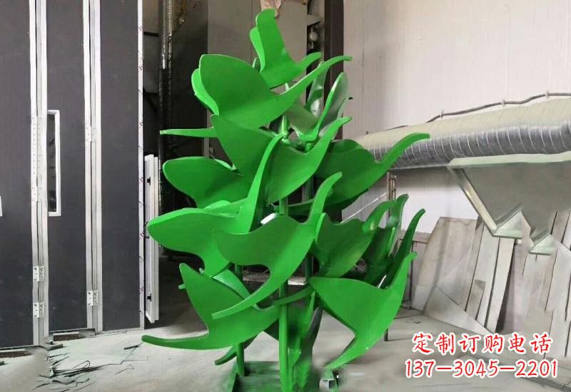 辽阳优雅美观的不锈钢彩色大雁雕塑