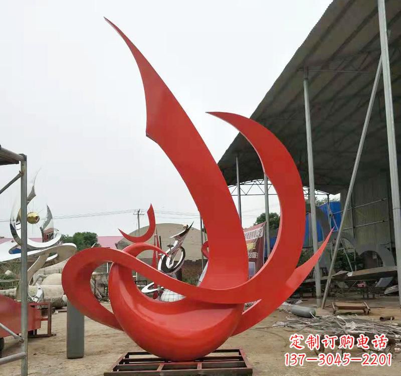 辽阳不锈钢彩色凤凰雕塑传承东方美学