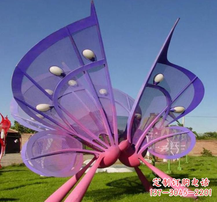 辽阳不锈钢彩色蝴蝶雕塑