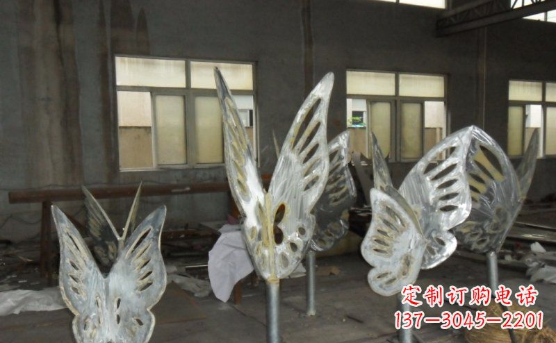 辽阳不锈钢彩色蝴蝶景观雕塑