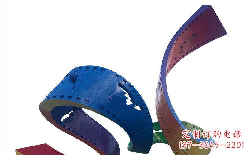 辽阳不锈钢彩色胶卷公园雕塑精美的艺术珍品