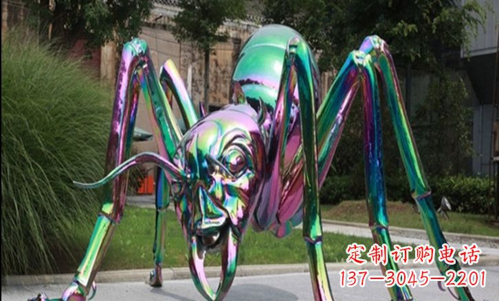 辽阳不锈钢彩色蚂蚁雕塑艺术美化公园景观