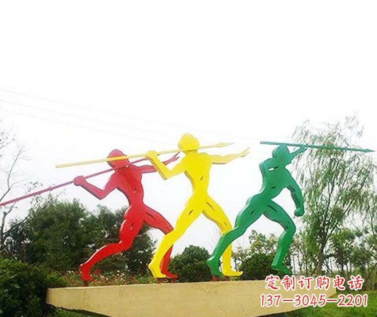 辽阳不锈钢彩色标枪雕塑精美而富有意义