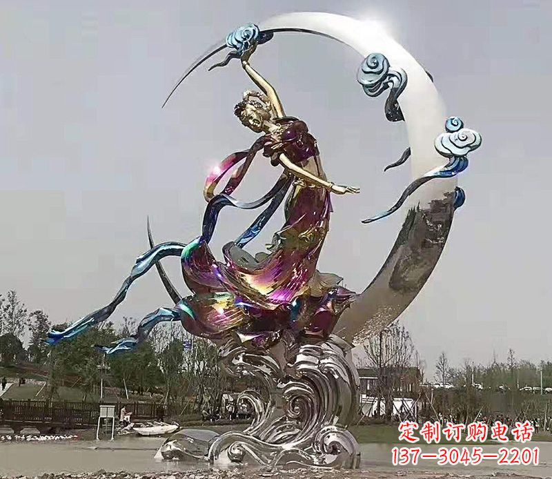 辽阳不锈钢嫦娥奔月雕塑