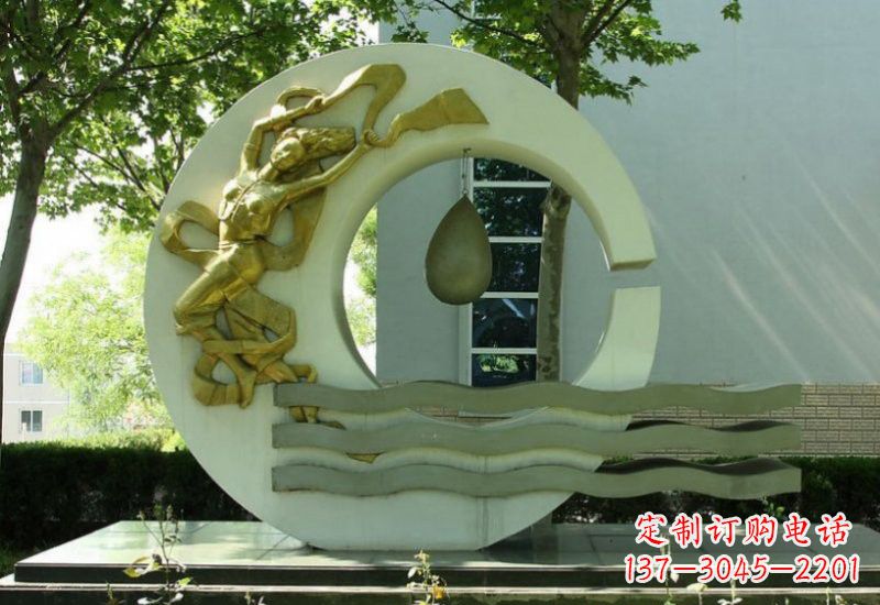 辽阳不锈钢嫦娥奔月雕塑——传承中华文化