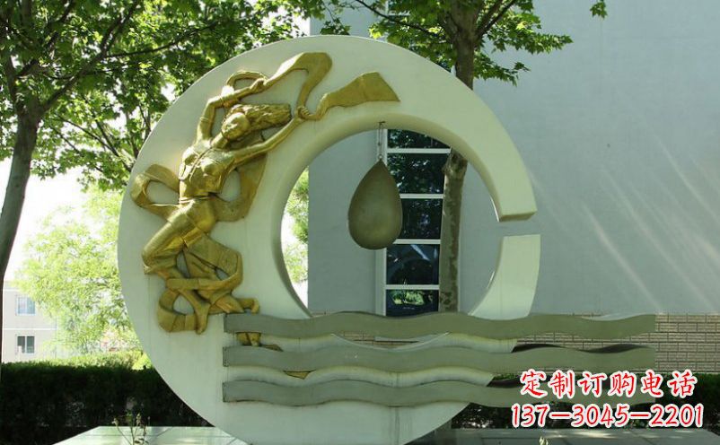 辽阳不锈钢嫦娥奔月景观雕塑