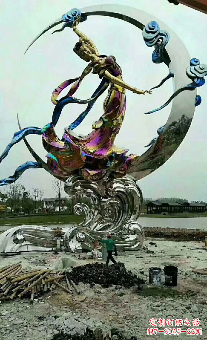 辽阳不锈钢嫦娥奔月雕塑