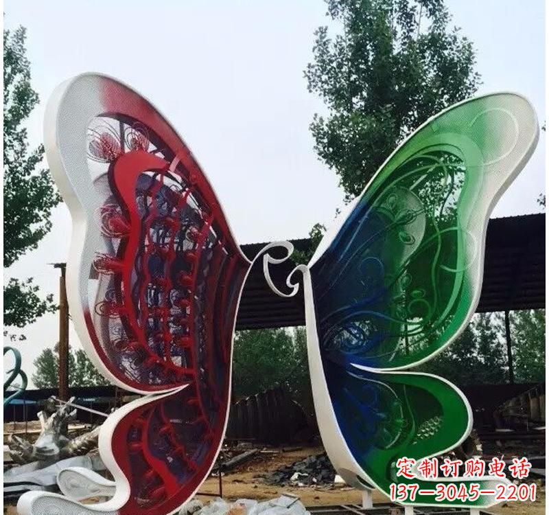 辽阳不锈钢城市彩色蝴蝶雕塑——美丽的视觉盛宴