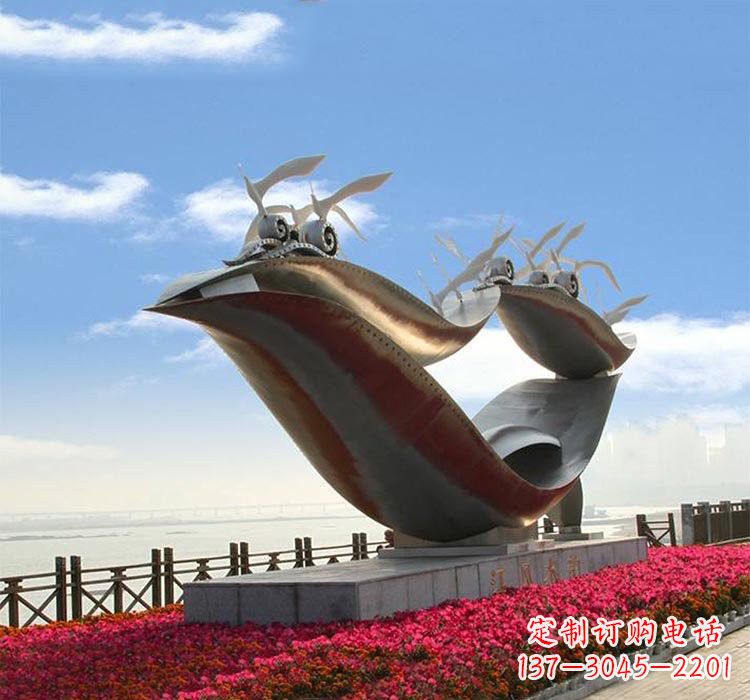 辽阳海鸥雕塑——点缀不锈钢城市