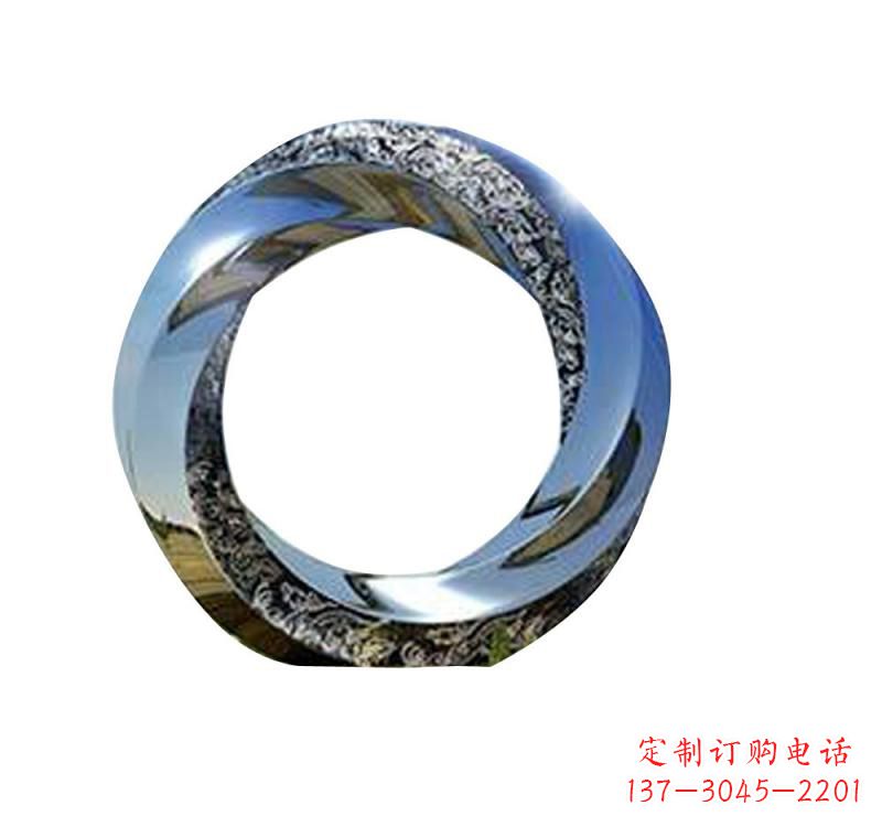 辽阳不锈钢城市抽象圆环雕塑