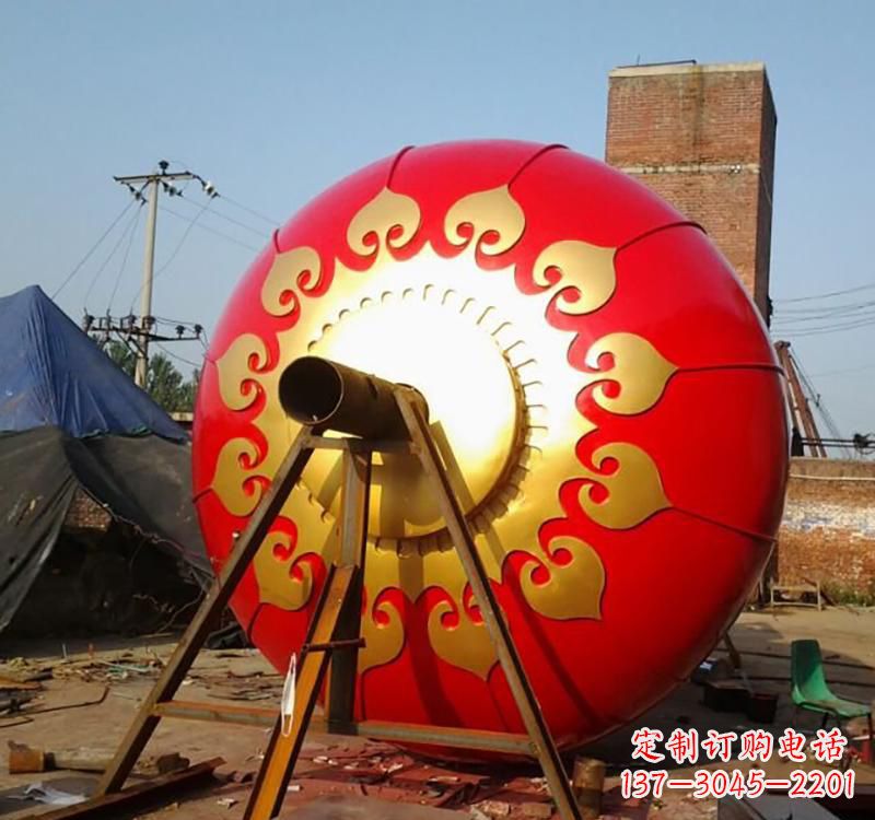 辽阳不锈钢城市红色灯笼雕塑